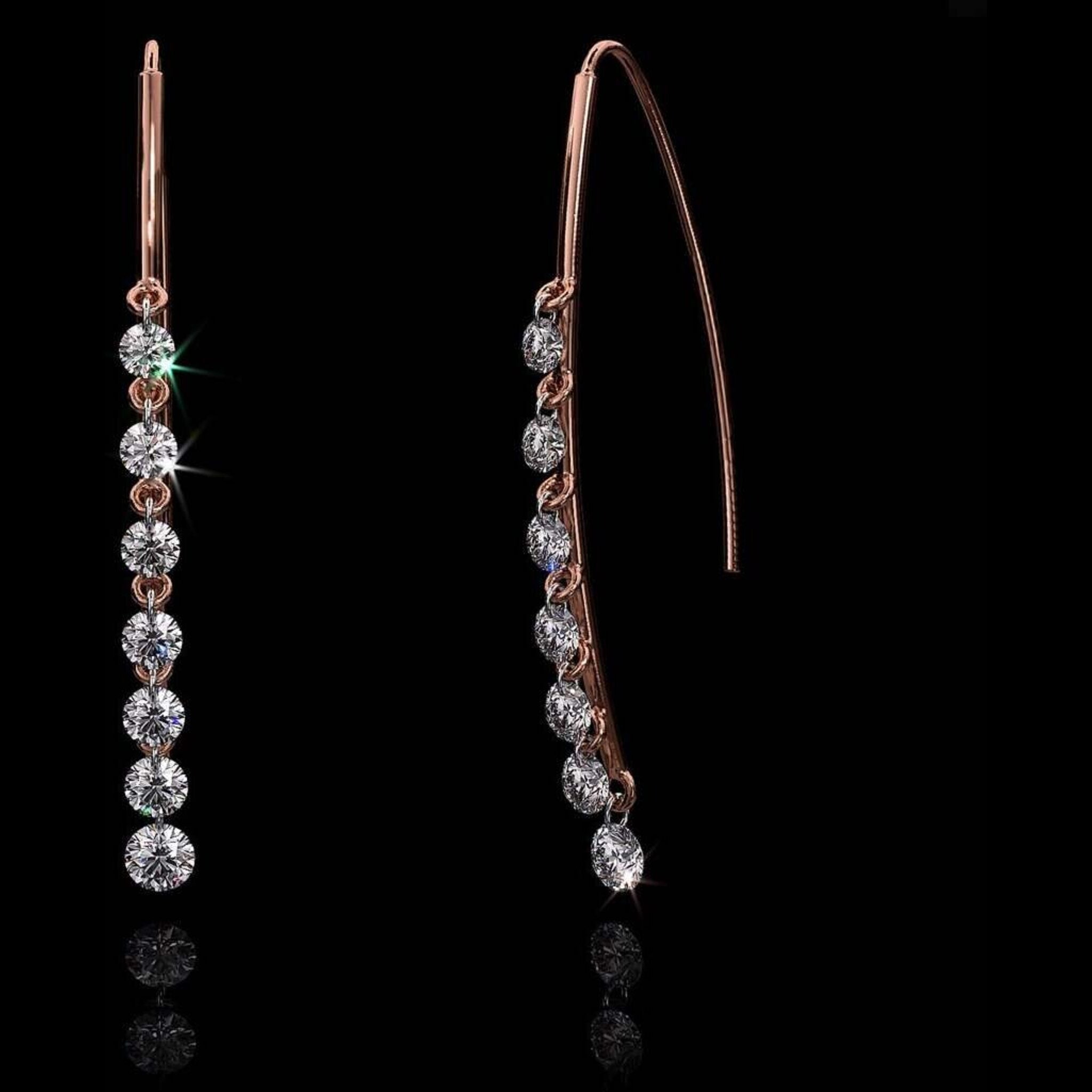 Aresa New York - Deren No. 7 Earrings - 18K Rose Gold with 0.95 cts. of Diamonds