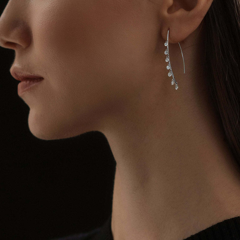 Aresa New York - Deren No. 7 Earrings - 18K Rose Gold with 0.95 cts. of Diamonds