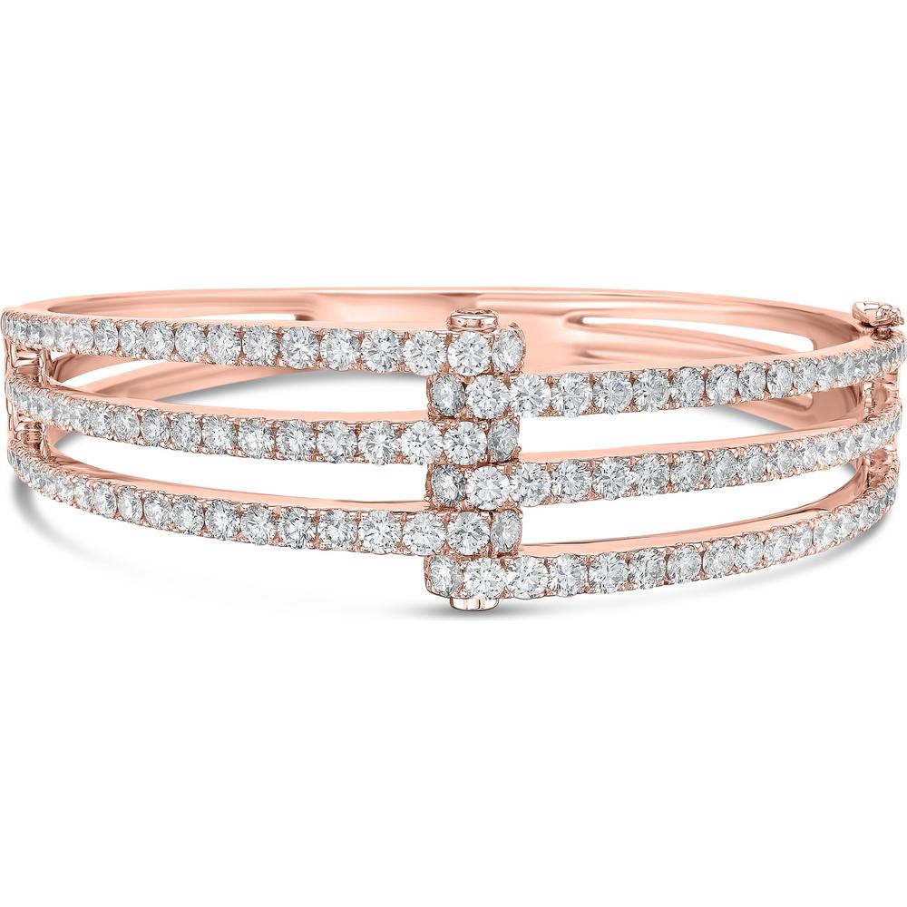 Diamond Apparatus Bangle Bracelet in 18K Rose Gold by Charles Krypell
