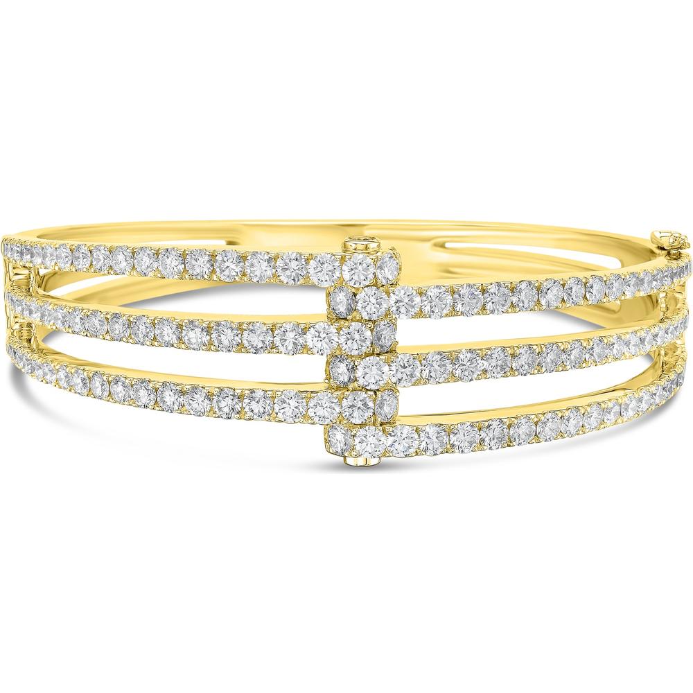 Diamond Apparatus Bangle Bracelet in 18K Yellow Gold by Charles Krypell