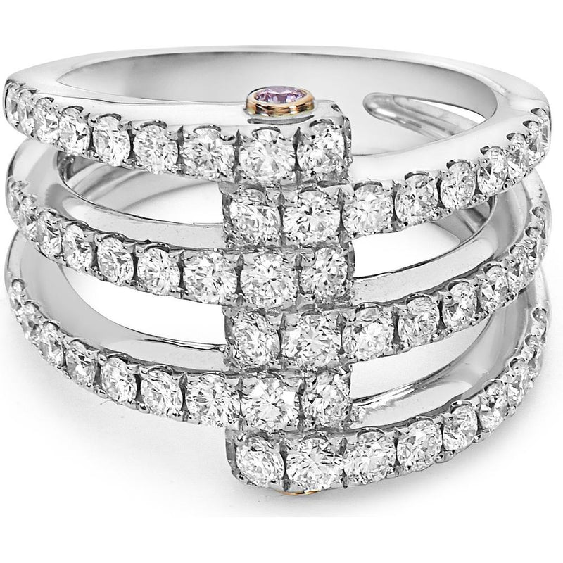 Diamond Apparatus Ring in 18K White Gold by Charles Krypell