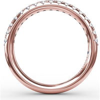 Diamond Band with Pavé-Set Round Diamonds by Fana - 0.31 Carat Total Diamond Weight
