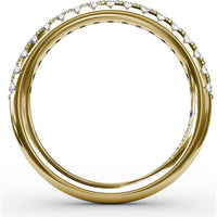 Diamond Band with Pavé-Set Round Diamonds by Fana - 0.31 Carat Total Diamond Weight