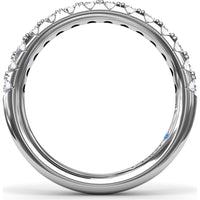 Diamond Band with Scalloped Round Diamond Prong Setting by Fana - 0.56 Carat Total Diamond Weight
