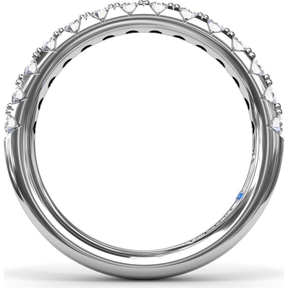Diamond Band with Scalloped Round Diamond Prong Setting by Fana - 0.56 Carat Total Diamond Weight