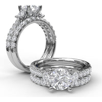 Diamond Band with Scalloped Round Diamond Prong Setting by Fana - 0.56 Carat Total Diamond Weight