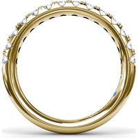 Diamond Band with Scalloped Round Diamond Prong Setting by Fana - 0.56 Carat Total Diamond Weight