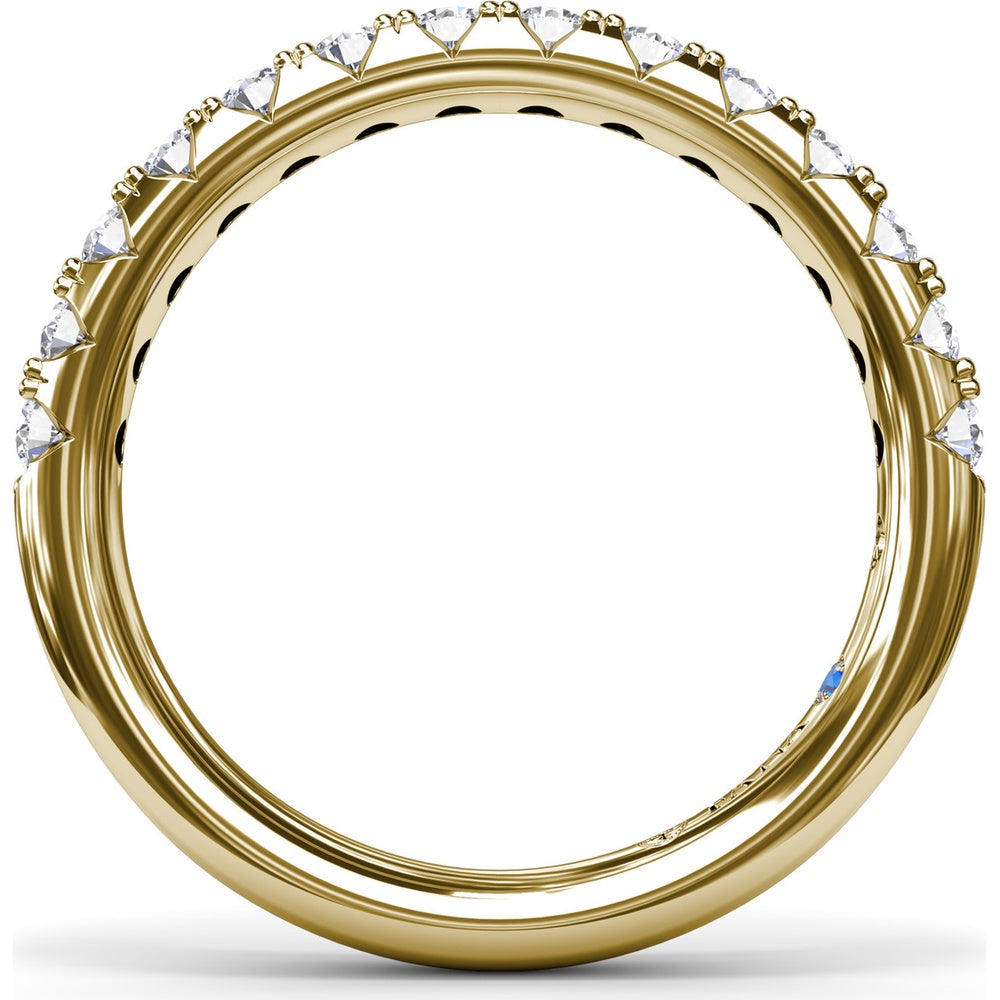 Diamond Band with Scalloped Round Diamond Prong Setting by Fana - 0.56 Carat Total Diamond Weight
