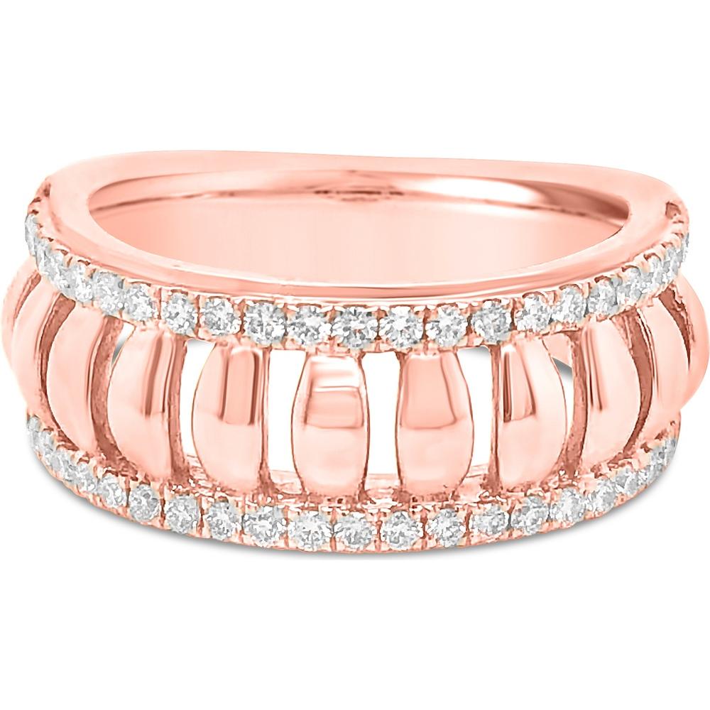 Diamond Birdcage Band Ring in 18K Rose Gold by Charles Krypell
