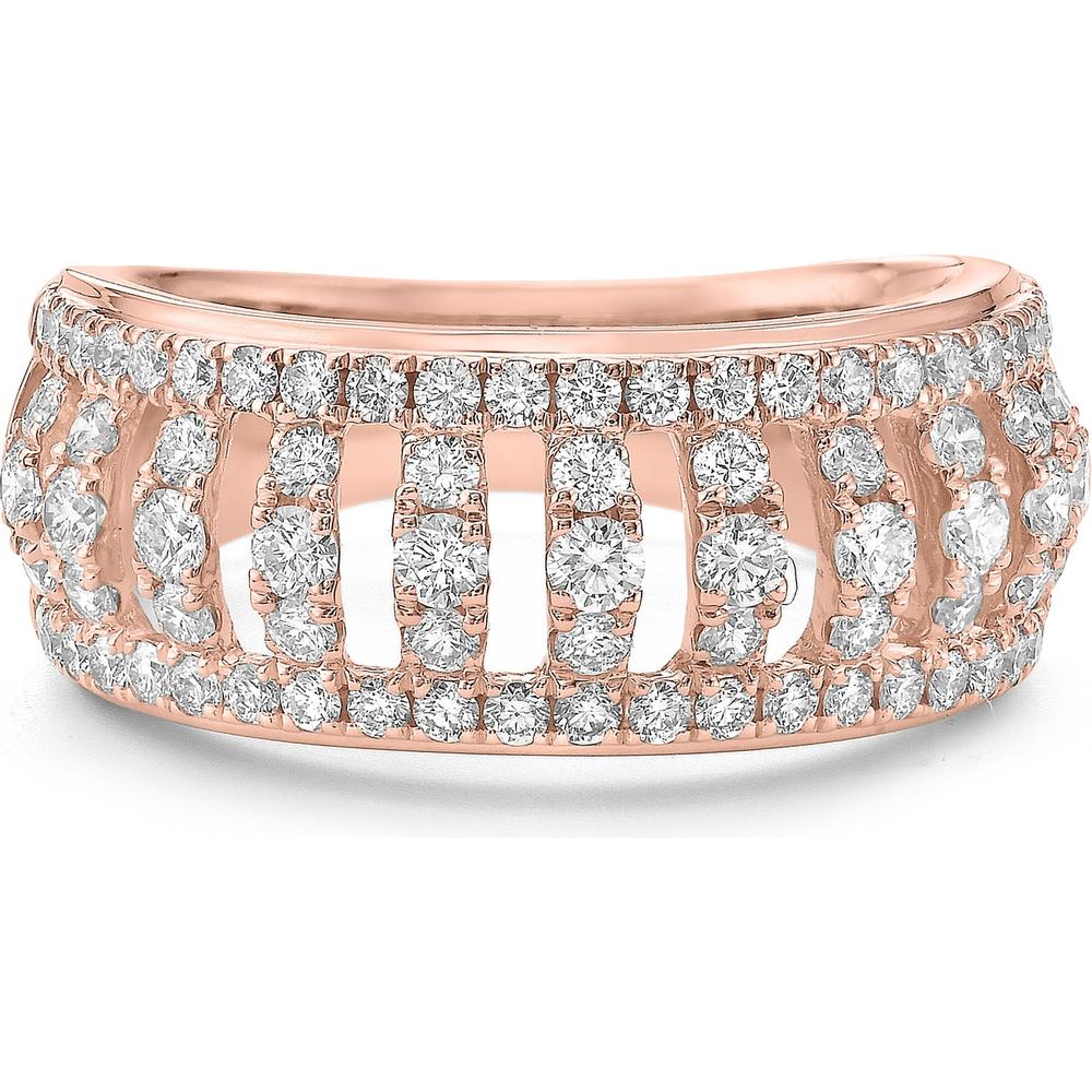 Diamond Birdcage Band Ring in 18K Rose Gold by Charles Krypell