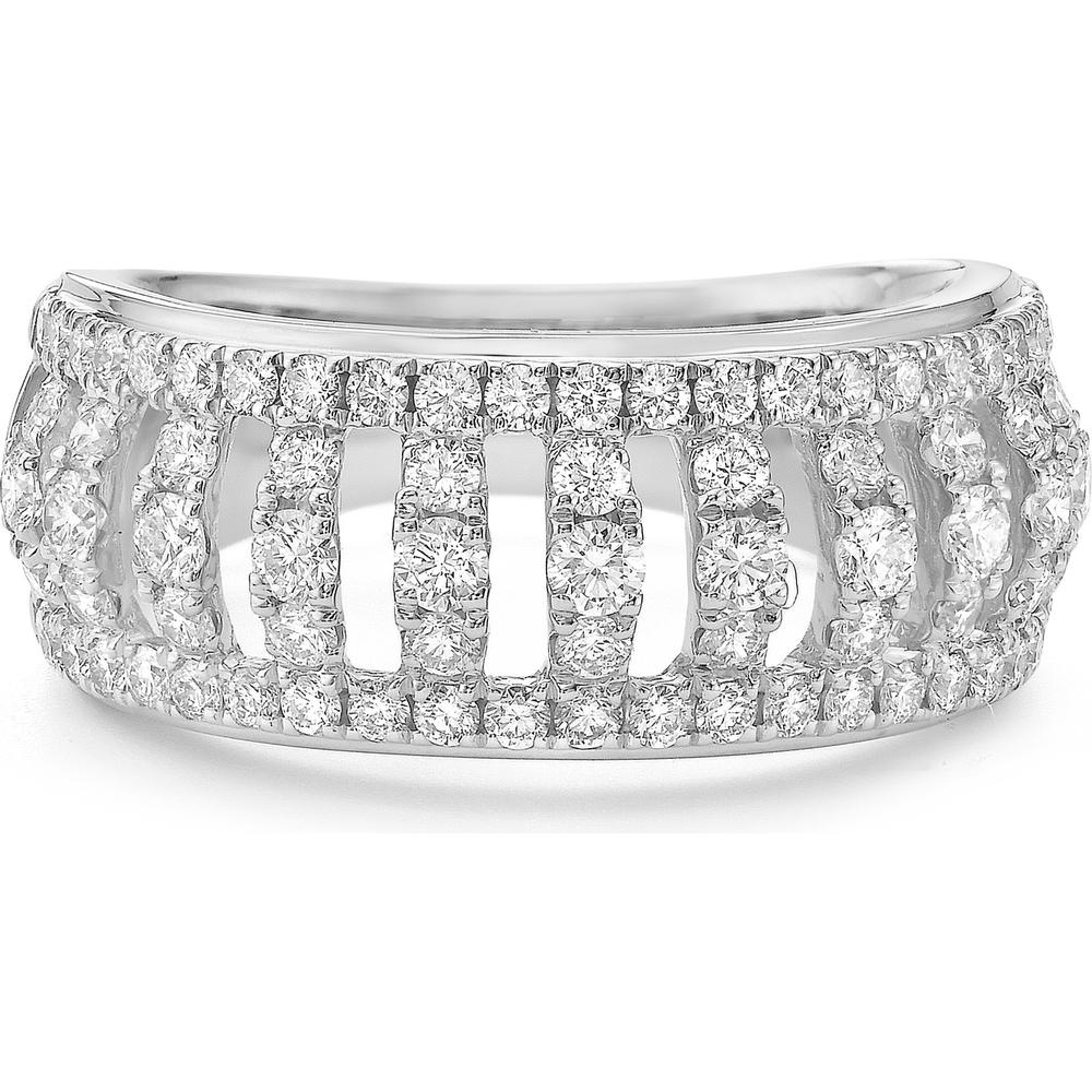 Diamond Birdcage Band Ring in 18K White Gold by Charles Krypell