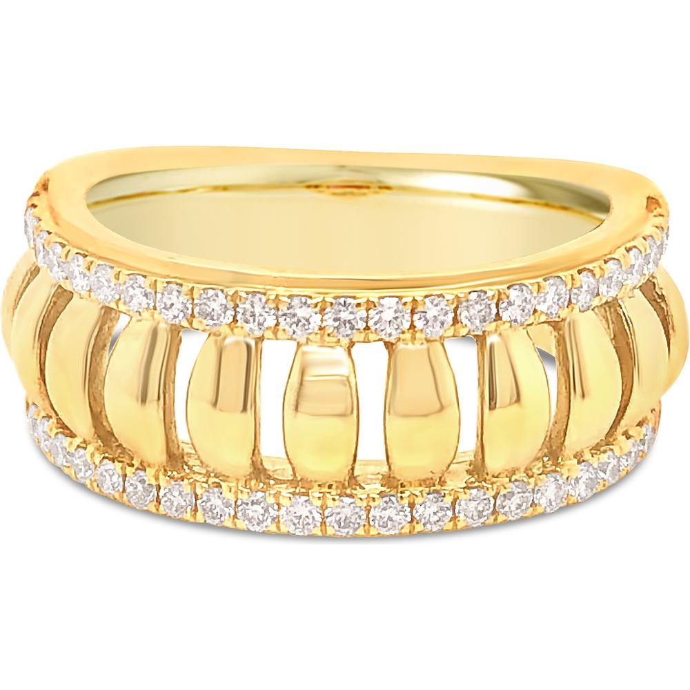 Diamond Birdcage Band Ring in 18K Yellow Gold by Charles Krypell