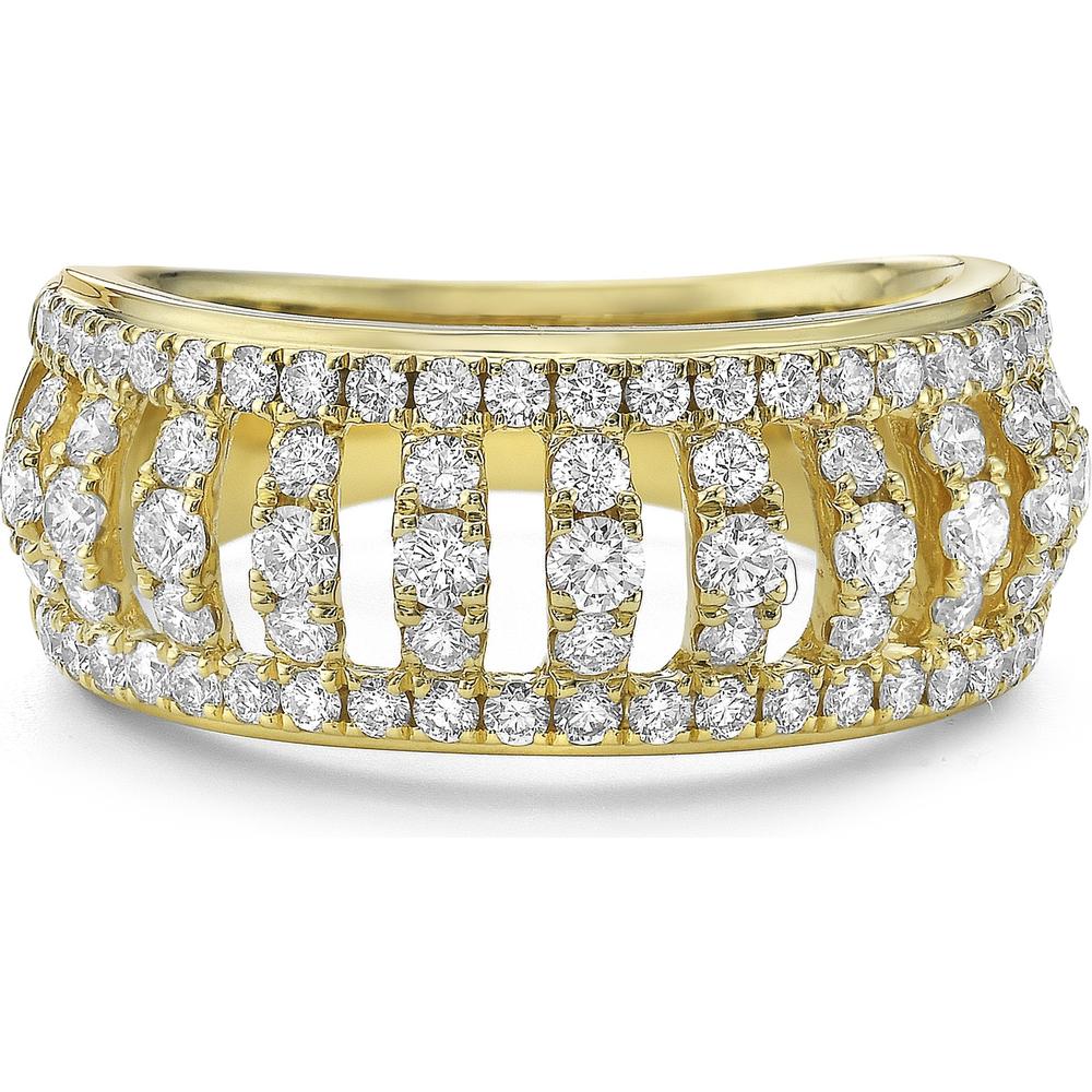 Diamond Birdcage Band Ring in 18K Yellow Gold by Charles Krypell