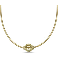 Diamond Birdcage Rondel Pendant Necklace in 18K Yellow Gold by Charles Krypell