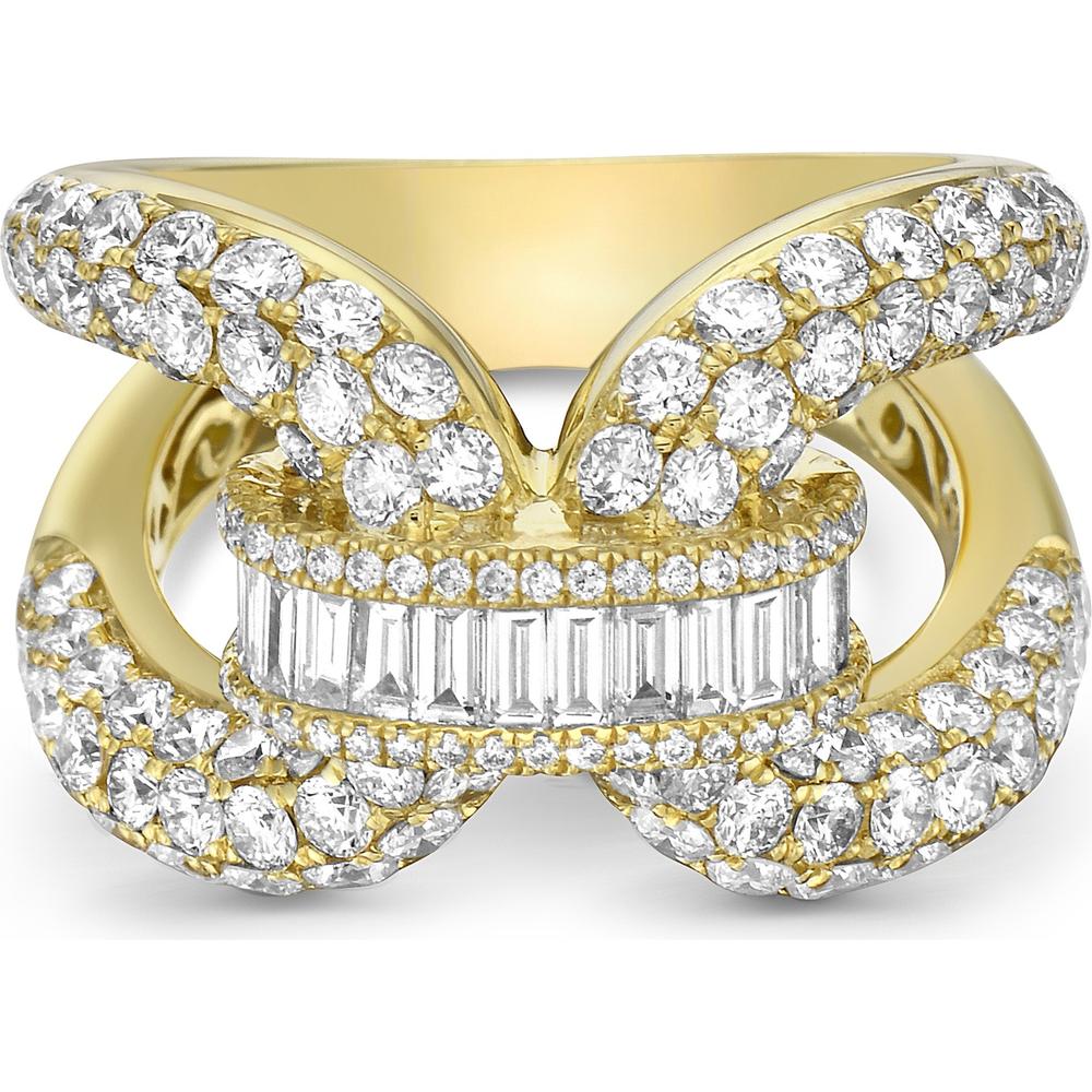 Diamond Bridge Ring in 18K Yellow Gold by Charles Krypell