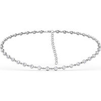 Diamond Choker Necklace with Bezel-Set Round Diamonds by Fana - 11.02 Carat Total Diamond Weight