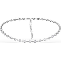 Diamond Choker Necklace with Round Prong-Set Diamonds by Fana - 16.02 Carat Total Diamond Weight