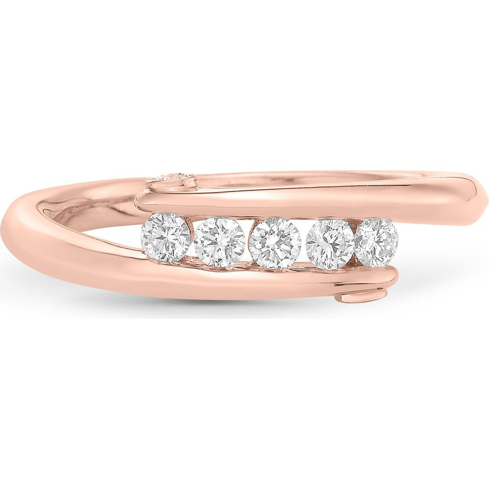 Diamond Clutch Ring in 18K Rose Gold by Charles Krypell