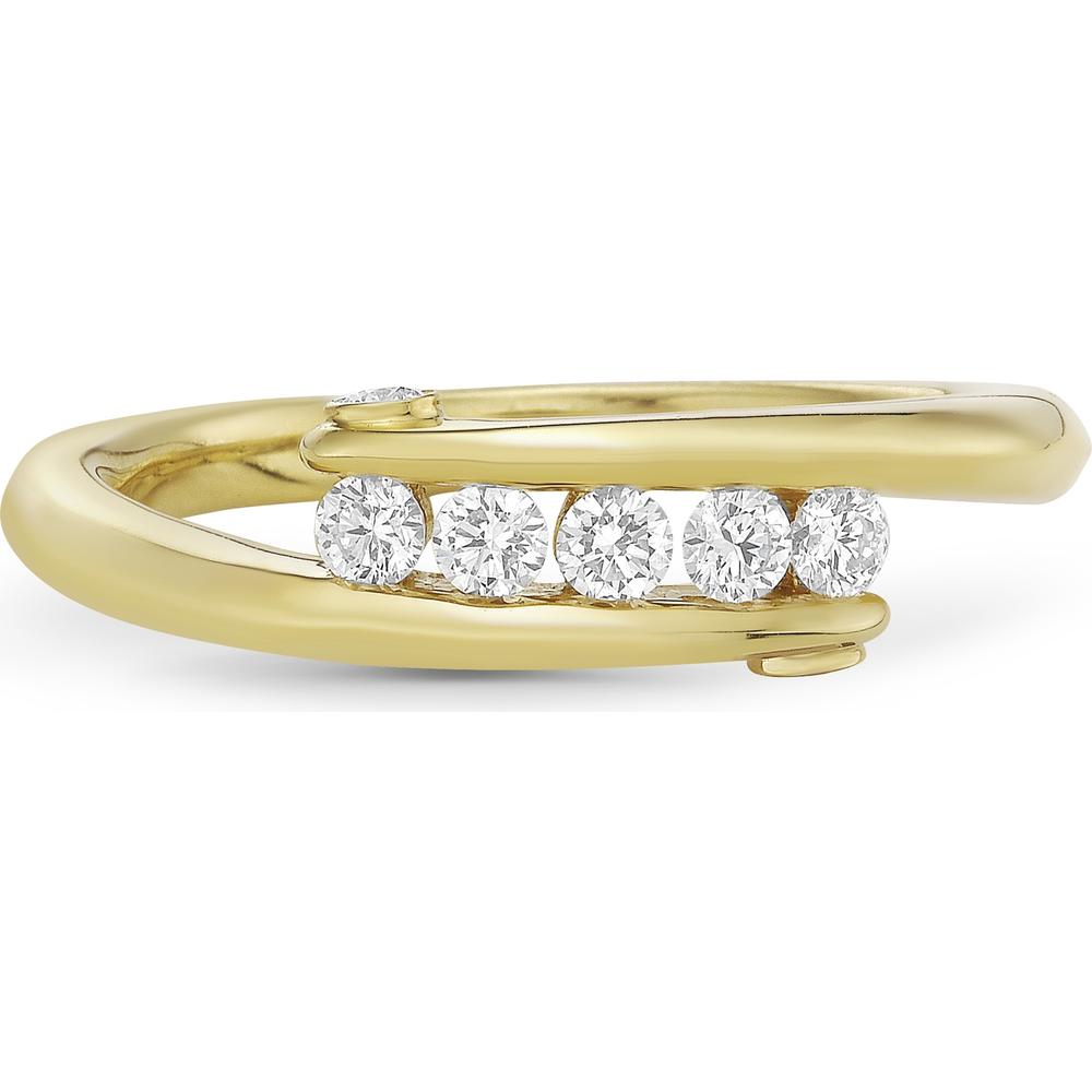 Diamond Clutch Ring in 18K Yellow Gold by Charles Krypell