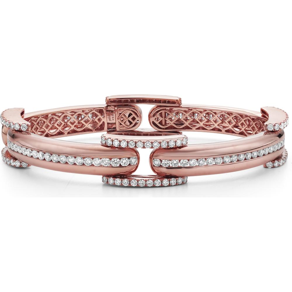 Diamond Deco Bracelet in 18K Rose Gold by Charles Krypell