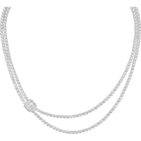 Diamond Double Drape Necklace in 18K White Gold by Charles Krypell