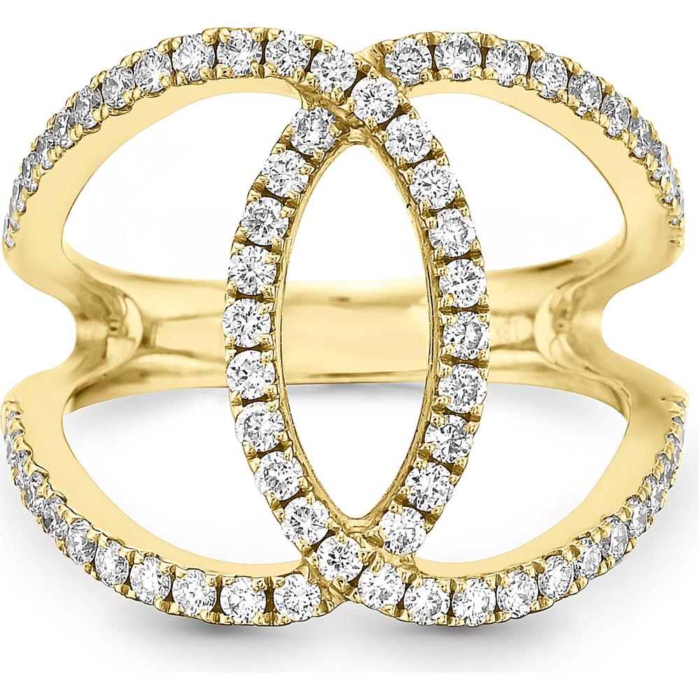 Diamond Eclipse Ring in 18K Yellow Gold by Charles Krypell