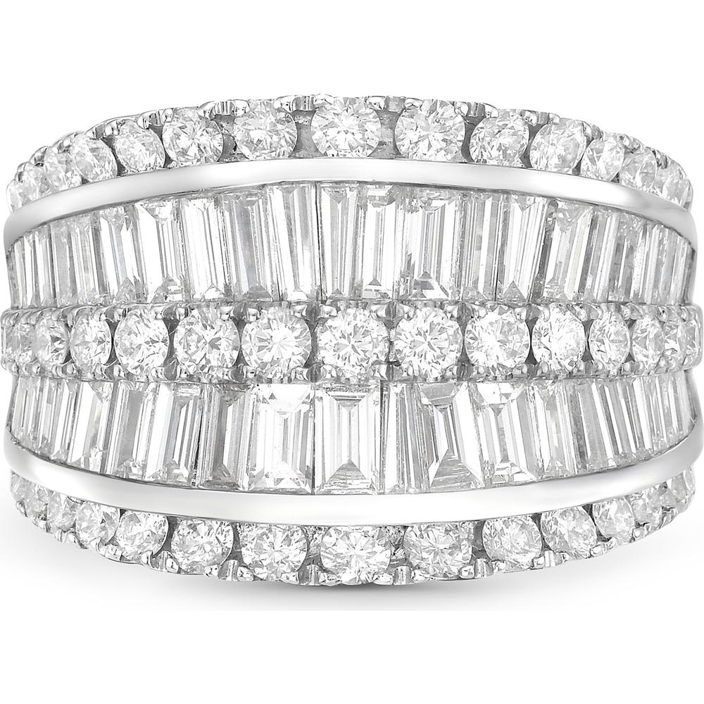 Diamond Five Row Signature Band Ring in Platinum by Charles Krypell