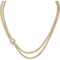 Diamond Gold Double Drape Necklace in 18K Yellow Gold by Charles Krypell