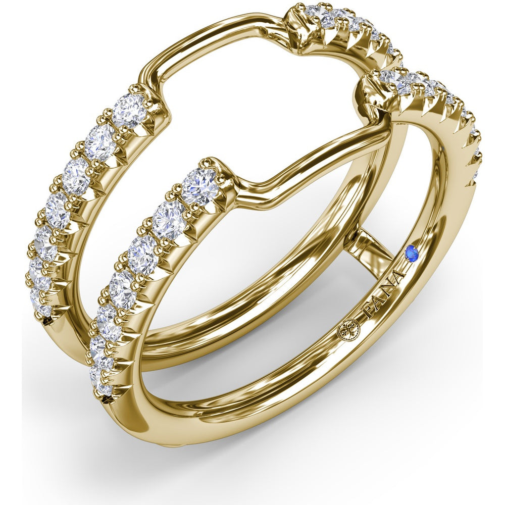 Diamond Insert Band with Round Pavé Diamonds by Fana - 0.50 Carat Total Diamond Weight