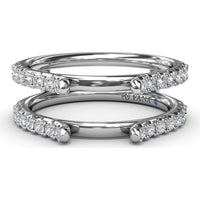 Diamond Insert Band with Two Rows of Round Pavé-Set Diamonds by Fana - 0.51 Carat Total Diamond Weight
