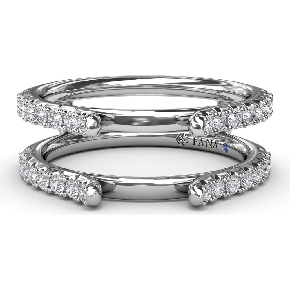 Diamond Insert Band with Two Rows of Round Pavé-Set Diamonds by Fana - 0.51 Carat Total Diamond Weight