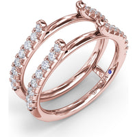 Diamond Insert Band with Two Rows of Round Pavé-Set Diamonds by Fana - 0.51 Carat Total Diamond Weight