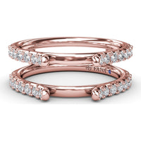 Diamond Insert Band with Two Rows of Round Pavé-Set Diamonds by Fana - 0.51 Carat Total Diamond Weight