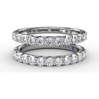 Diamond Insert Ring with Shared-Prong Round Diamonds by Fana - 0.68 Carat Total Diamond Weight