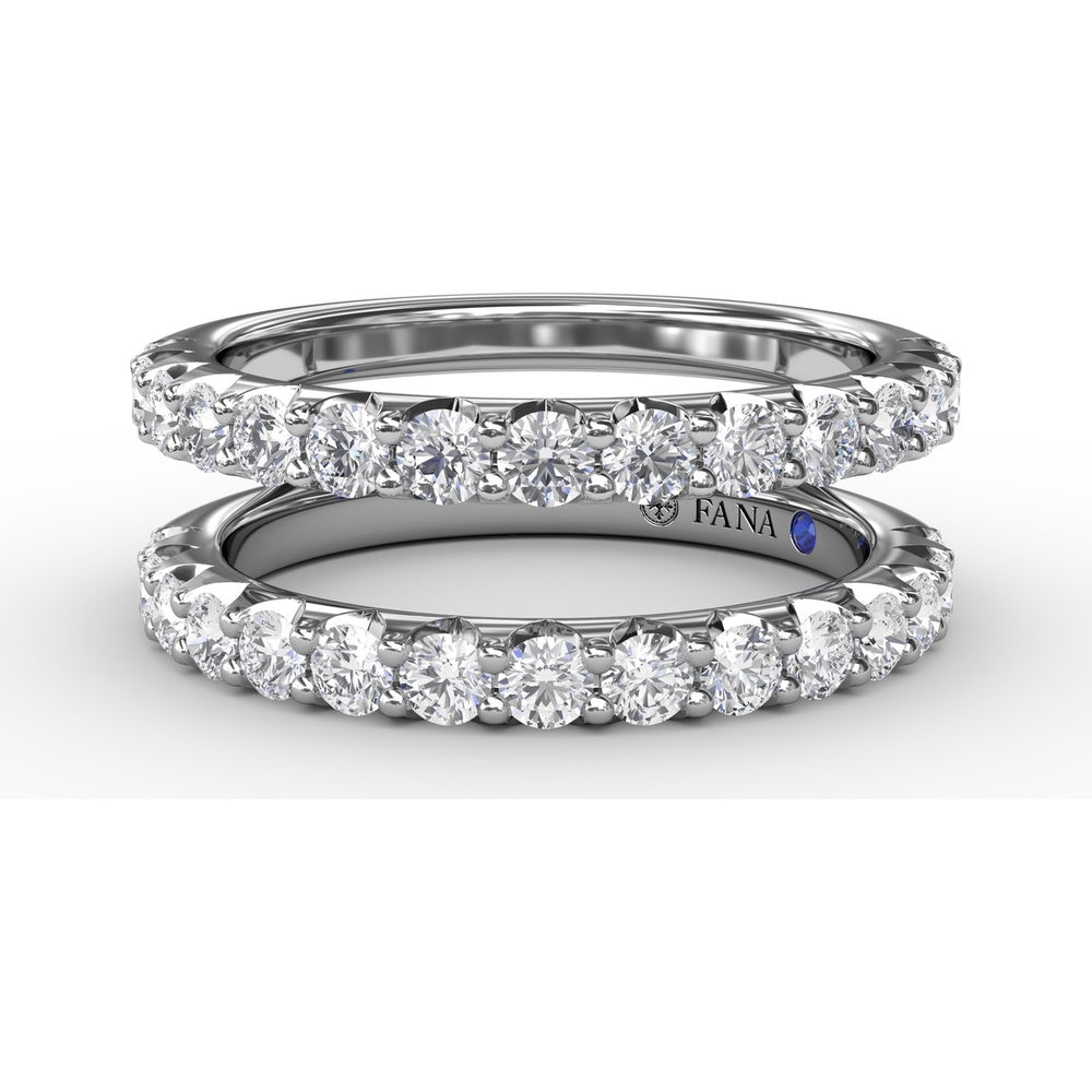 Diamond Insert Ring with Shared-Prong Round Diamonds by Fana - 0.68 Carat Total Diamond Weight