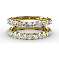 Diamond Insert Ring with Shared-Prong Round Diamonds by Fana - 0.68 Carat Total Diamond Weight