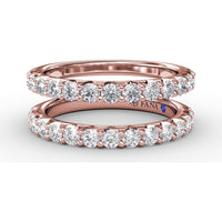 Diamond Insert Ring with Shared-Prong Round Diamonds by Fana - 0.68 Carat Total Diamond Weight