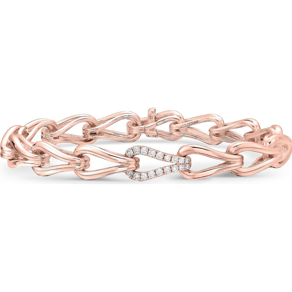 Diamond Lasso Link Bracelet in 18K Rose Gold by Charles Krypell