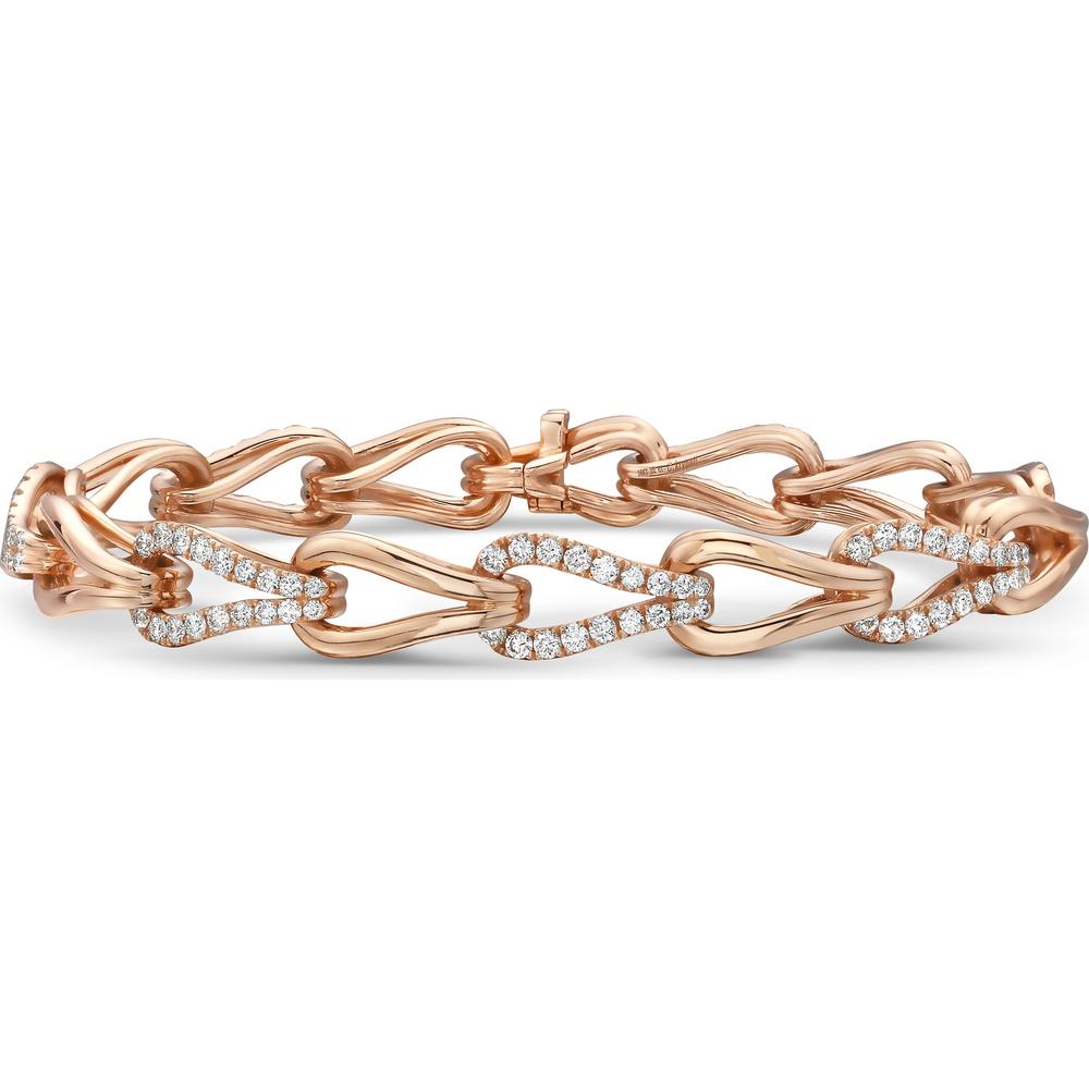 Diamond Lasso Link Bracelet in 18K Rose Gold by Charles Krypell
