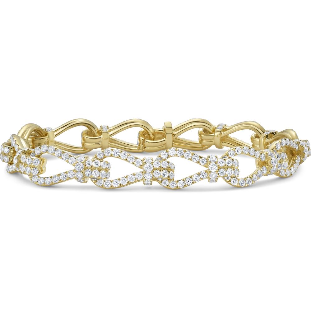 Diamond Lasso Link Bracelet in 18K Yellow Gold by Charles Krypell