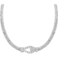 Diamond Lasso Necklace in 18K White Gold by Charles Krypell