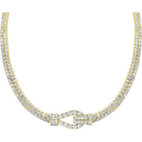 Diamond Lasso Necklace in 18K Yellow Gold by Charles Krypell