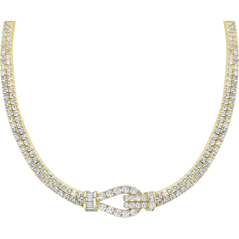 Diamond Lasso Necklace in 18K Yellow Gold by Charles Krypell