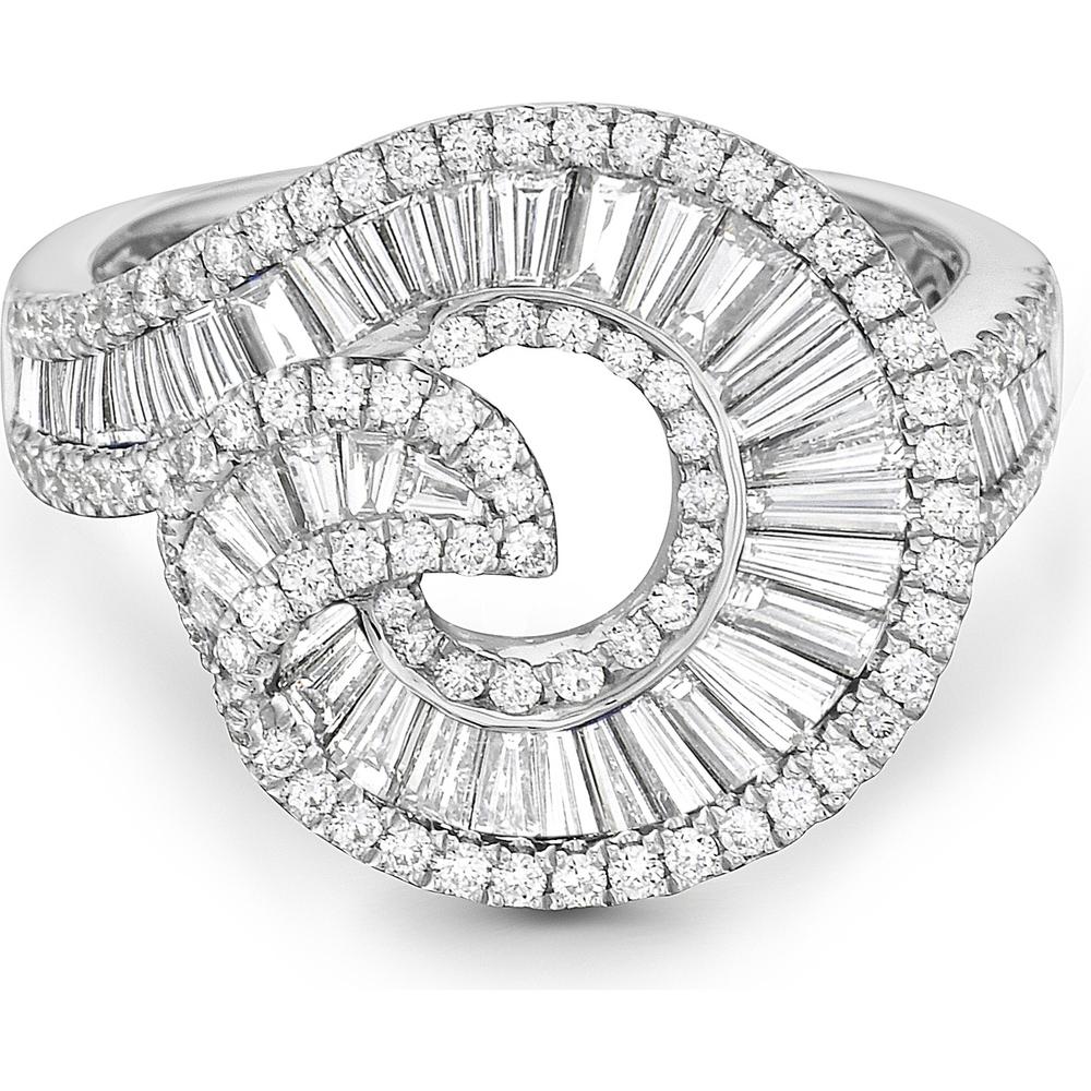 Diamond Nautilus Ring in 18K White Gold by Charles Krypell