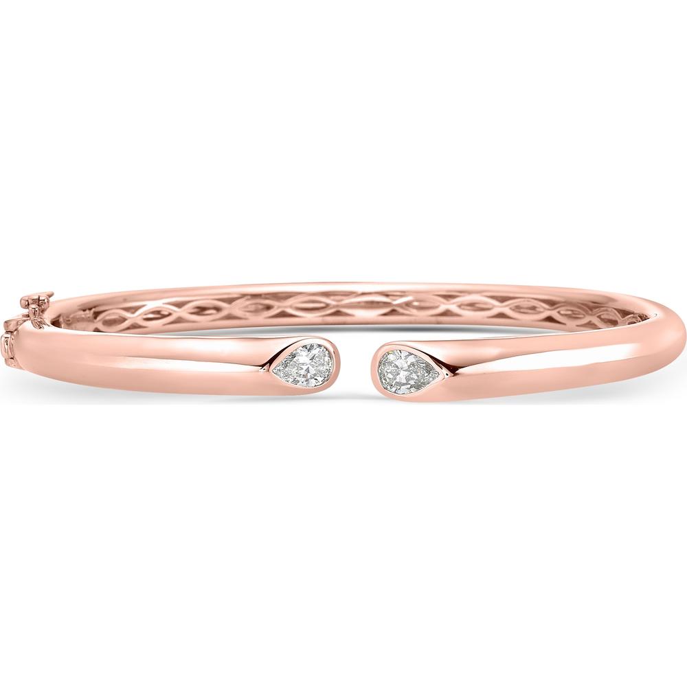 Diamond Reflection Cuff Bracelet in 18K Rose Gold by Charles Krypell