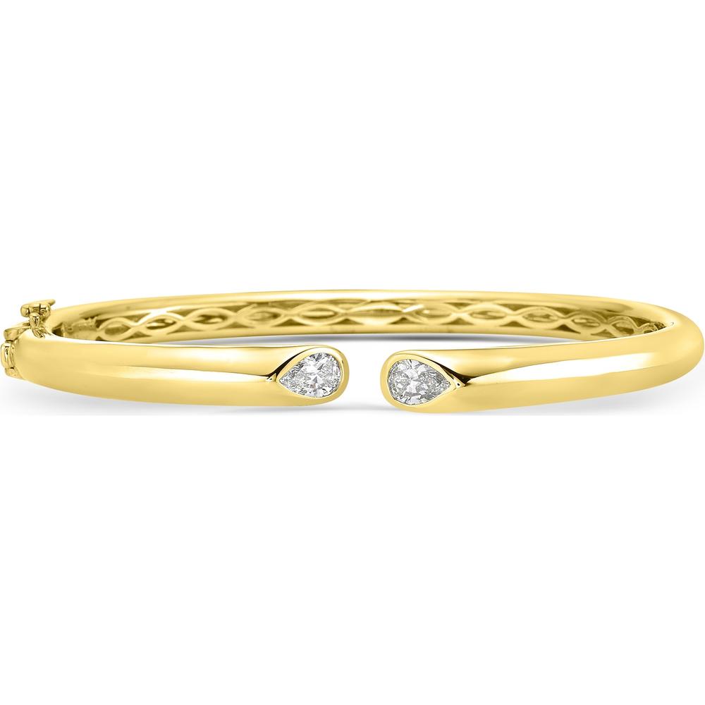 Diamond Reflection Cuff Bracelet in 18K Yellow Gold by Charles Krypell