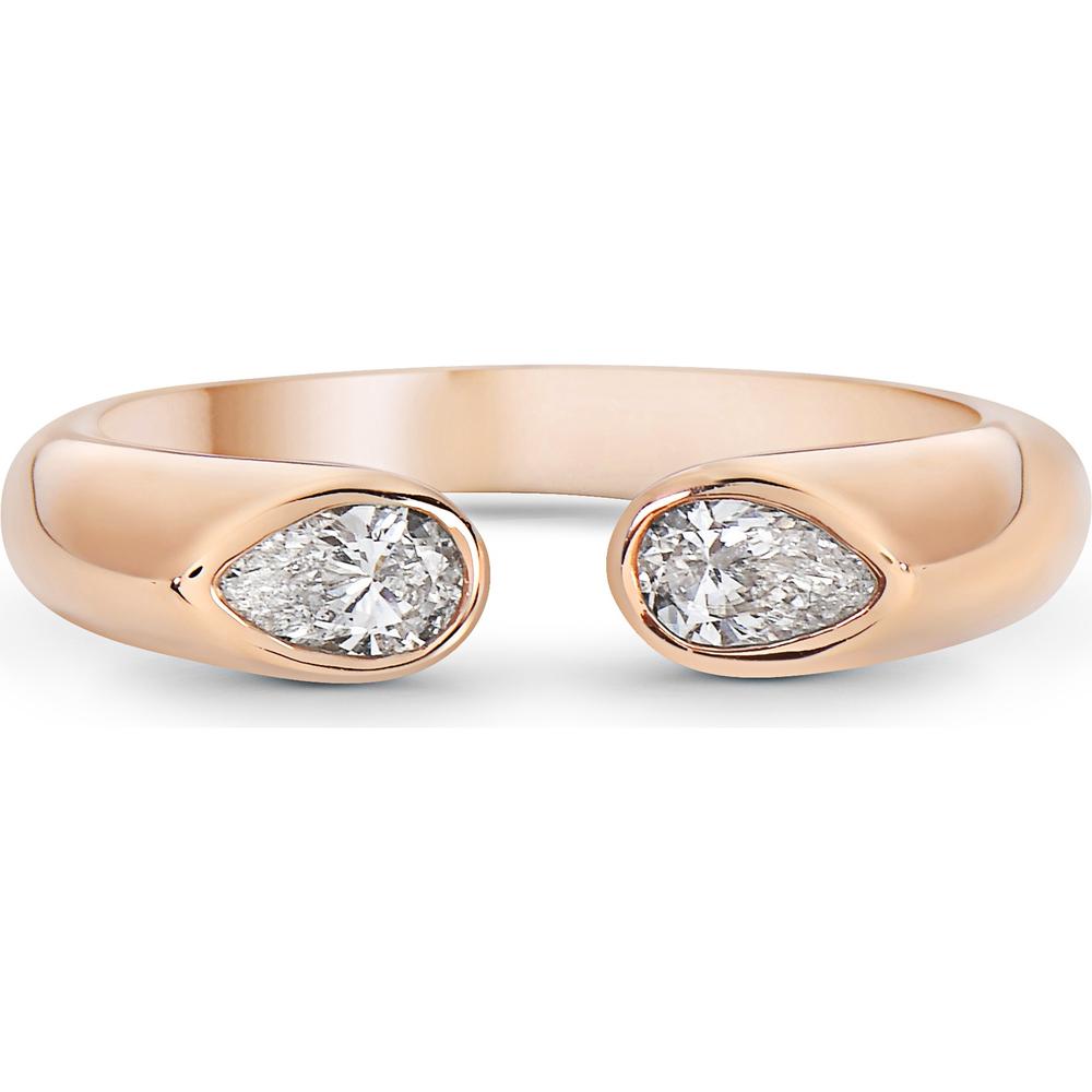 Diamond Reflection Ring in 18K Rose Gold by Charles Krypell