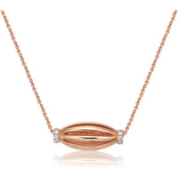 Diamond Tapered Barrel Birdcage Pendant Necklace in 18K Rose Gold by Charles Krypell