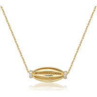 Diamond Tapered Barrel Birdcage Pendant Necklace in 18K Yellow Gold by Charles Krypell