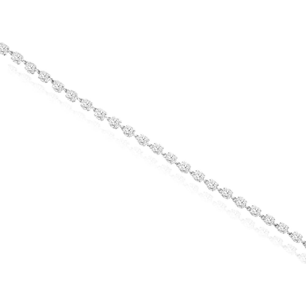 Diamond Tennis Bracelet with 14K White Gold and Round Brilliant Cuts - 3.00 Total Carat Weight - Royal Jewelry